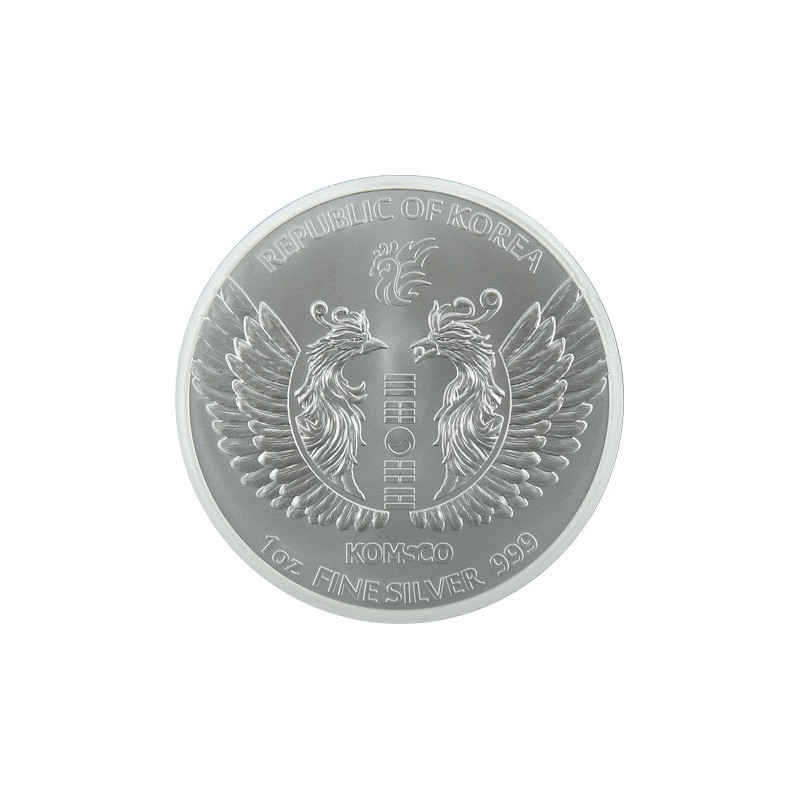 South Korean Phoenix 2025 silver medal, 1 ounce - obverse.
