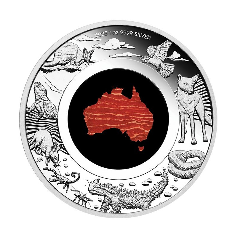 Srebrna Moneta Great Southern Land 2025 Proof, 1 uncja - rewers