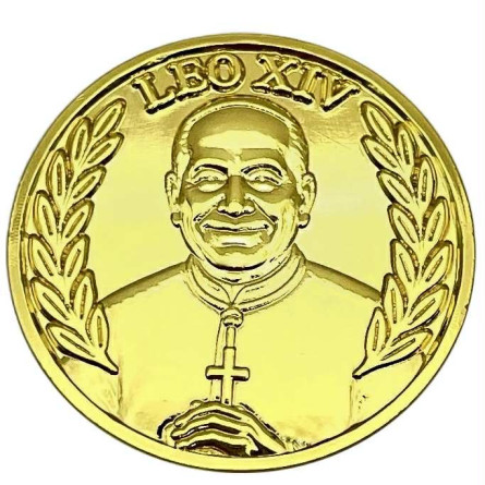 Pozłacany Medal The Election of Pope Leo XIV, Back