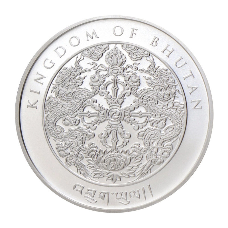 Srebrna Moneta Bhutan: Rok Konia 2026, 1 uncja - awers Srebrna Moneta Bhutan: Rok Konia 2026, 1 uncja - awers