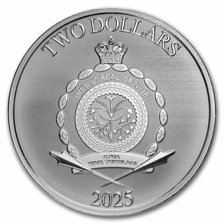 Srebrna Moneta Disney: Scrooge McDuck 2025, 1 uncja - rewers