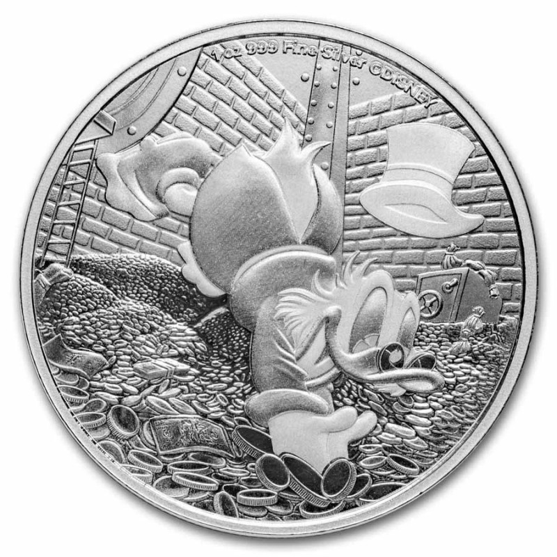 Disney Silver Coin: Scrooge McDuck 2025, 1 oz - reverse side