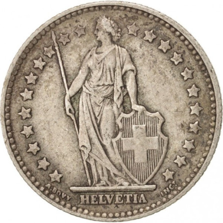 Srebrna Moneta Szwajcaria, 2 Franki 1874 - 1967, 10g - rewers