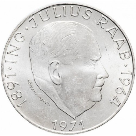 Silver Austra 50 Shilling Coin, Various vintages and designs, 20 gr - reverse 1