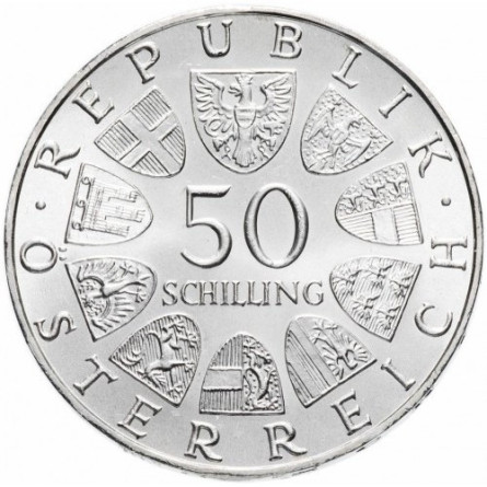 Silver Austra 50 Shilling Coin, Various vintages and designs, 20 gr - obverse