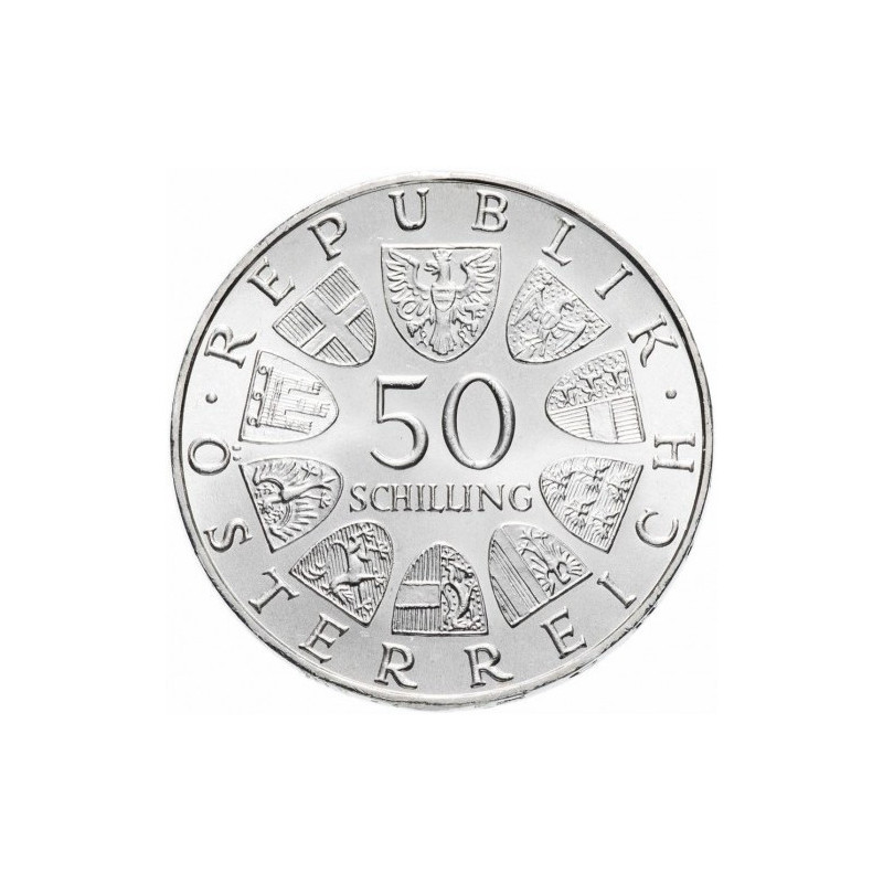 Silber Austra 50 Schilling Münze, verschiedene Jahrgänge und Designs, 20 gr - Vorderseite