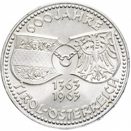 Silver Austra 50 Shilling Coin, Various vintages and designs, 20 gr - reverse 3