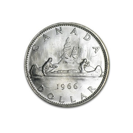 Silbermünze Kanada 1 Dollar 1965-1967, 23,3 gr - Rückseite