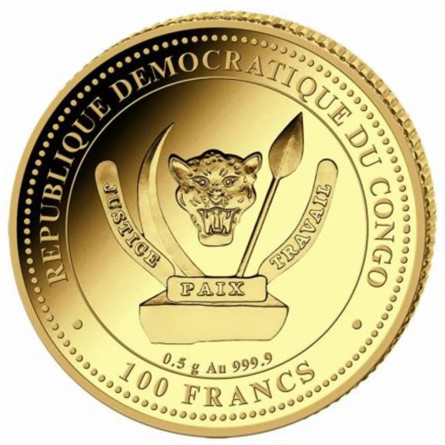 Złota Moneta Prehistoric Life II: Megalodon 2025,  0,5g - rewers