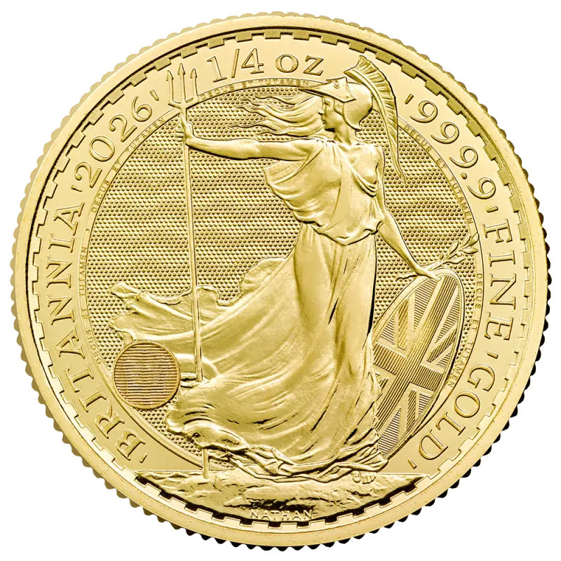 Złota Moneta Britannia 2026, 1/4 uncji
