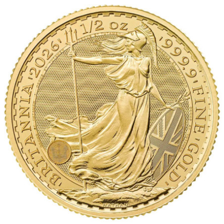 Złota Moneta Britannia 2026 1/2 Uncji