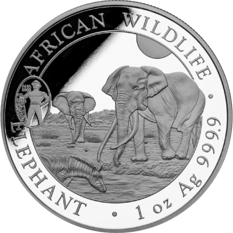 Silver Somali Elephant Coin 2025 ANA Oklahoma 1 oz - reverse Silver Somali Elephant Coin 2025 ANA Oklahoma 1 oz - reverse