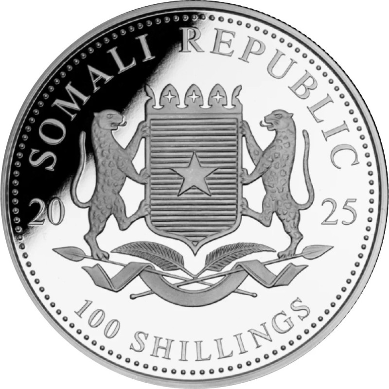 Somali Elephant 2025 ANA Oklahoma 1 oz Silver Coin - obverse Somali Elephant 2025 ANA Oklahoma 1 oz Silver Coin - obverse