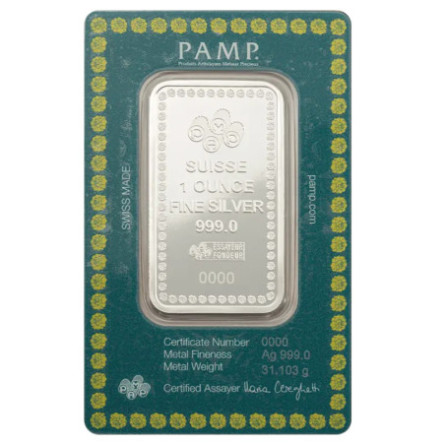 Srebrna Sztabka Diwali Lakshmi & Rangoli 1 uncja