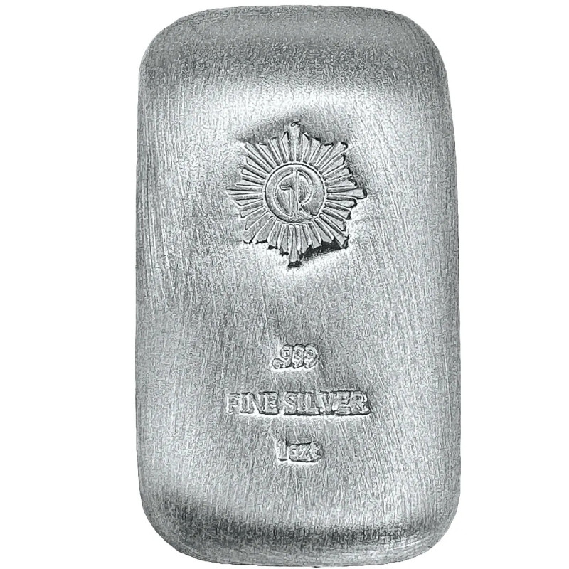 Срібний злиток Glines & Rhodes, 1 унція, лицьова сторона
