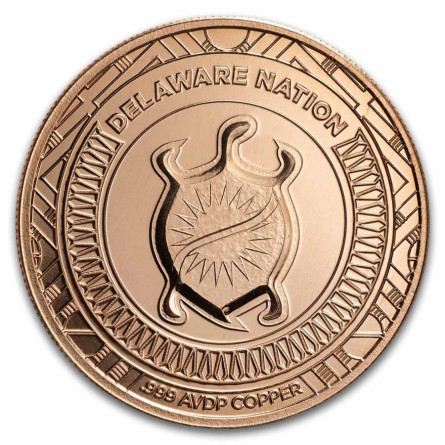 Miedziany Medal Delaware Nation, 1 oz back