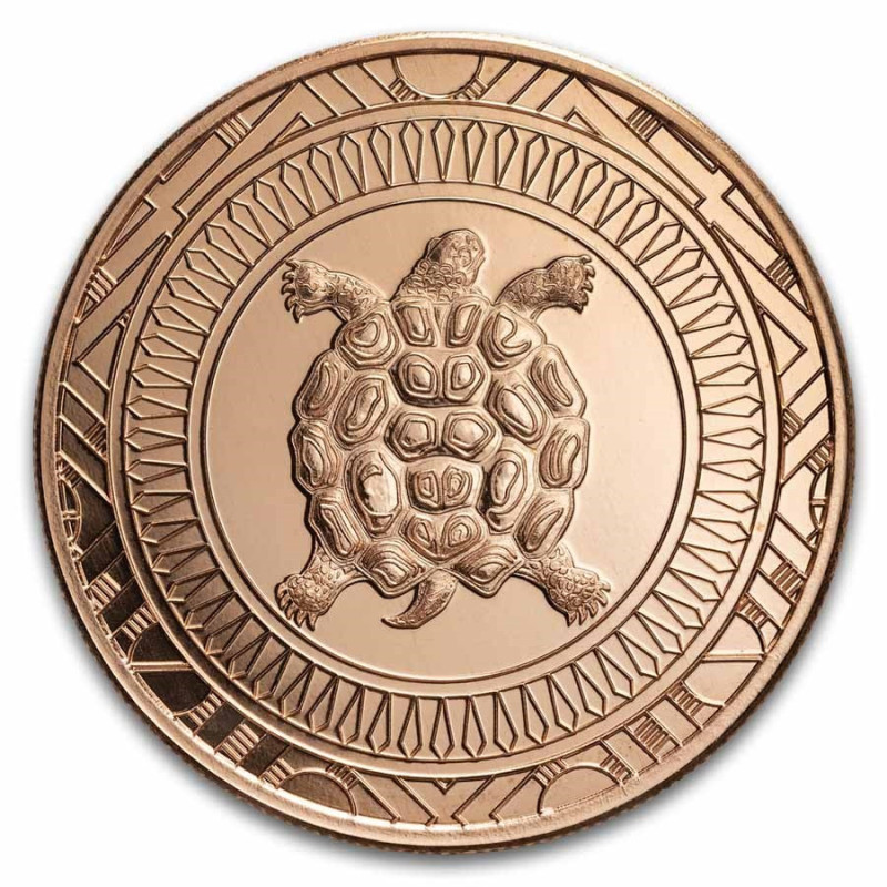 Delaware Nation Copper Medal, 1 oz front Delaware Nation Copper Medal, 1 oz front