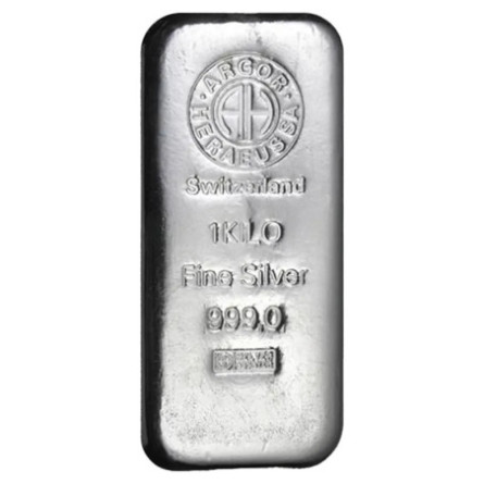 1 Kilo Silver Bar | Argor-Heraeus