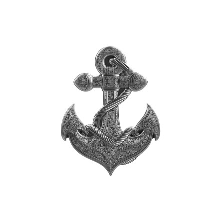 Srebrna Moneta Samoa Nautical Anchor 2025, 1 uncja - awers