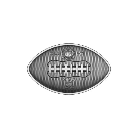 Samoa Touch Down 2025 Silver Coin, 2 oz - reverse