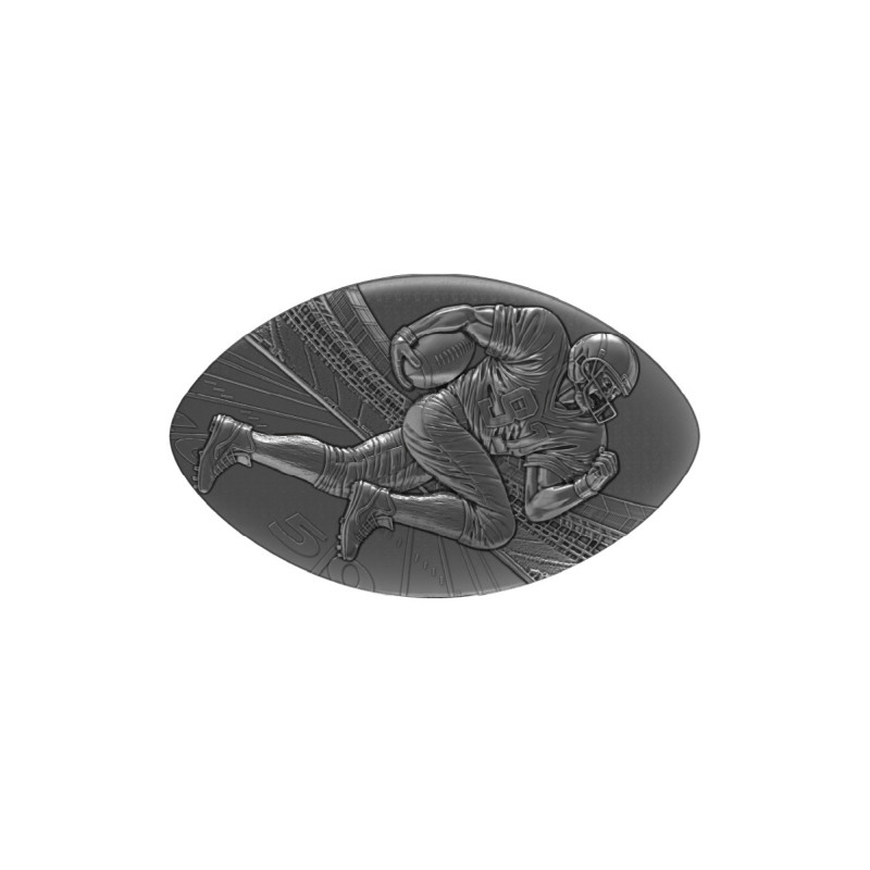 Srebrna Moneta Samoa Touch Down 2025, 2 uncje - rewers