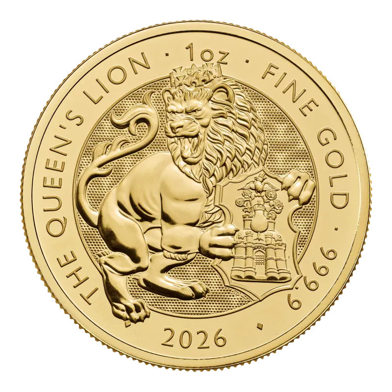 Złota Moneta Tudor Beasts Queens Lion 2026, 1 uncja