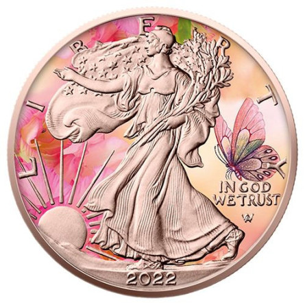2022 American Eagle Silbermünze: Sommer 1 oz Vorderseite