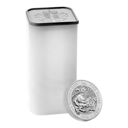 Srebrna Moneta The Tudor Beasts: Queen's Lion 2026, 2 uncje - box Srebrna Moneta The Tudor Beasts: Queen's Lion 2026, 2 uncje - box