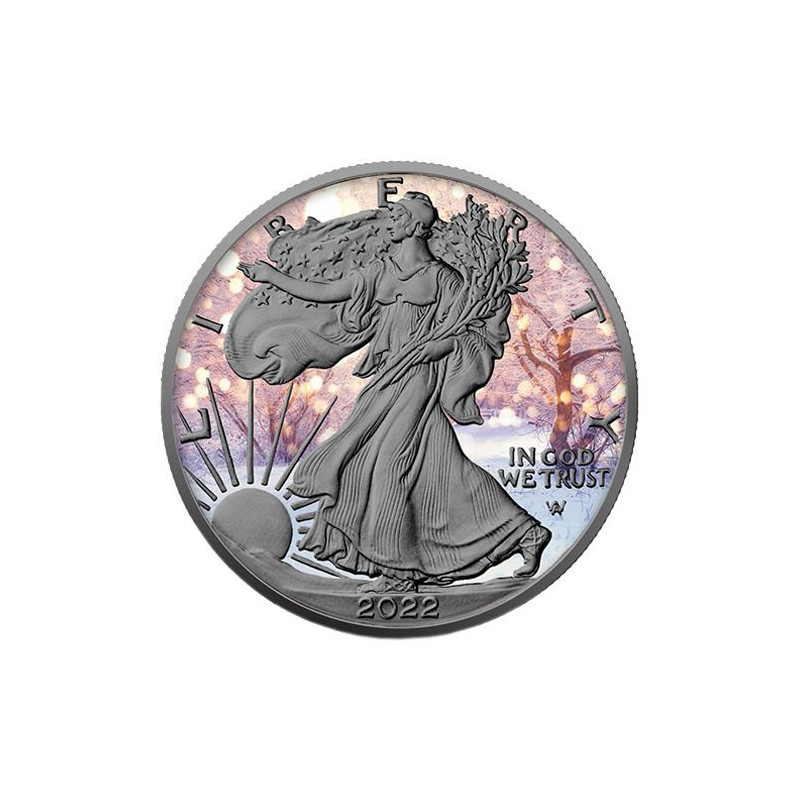 2022 American Eagle Silver Coin: Winter 1 oz Front