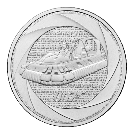 Srebrna Moneta Six Decades Of 007: Bond Films Of The 2000s 2025, 1 uncja - rewers