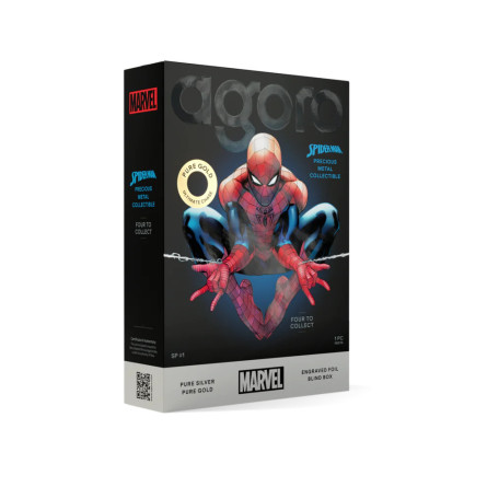 Srebrny Banknot Marvel - Spider-Man Foil Blind Box 2025, 5 gramów - box