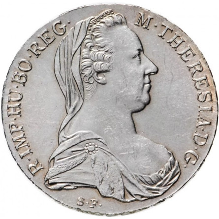 Silver Coin 1 Thaler 1780, 28gr - reverse