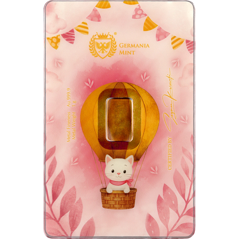 Germania Münze New Born - Mädchen Goldbarren, 1 Gramm - Rückseite