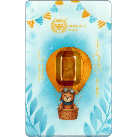 Złota Sztabka Germania Mint New Born - Boy, 1 gram - front