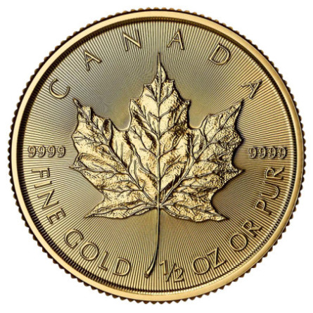 2026 Maple Leaf Gold Coin, 1/2 ounce