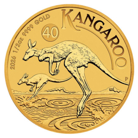2026 Australian Kangaroo Gold Coin, 1/2 ounce
