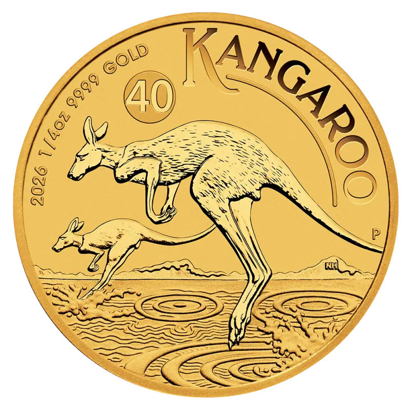 2026 Australian Kangaroo Gold Coin, 1/4 ounce