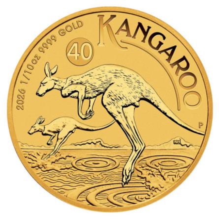 Złota Moneta Australijski Kangur 2026, 1/10 uncji