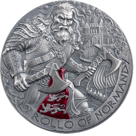 Srebrna Moneta The Way to Valhalla:Rollo of Normandy 2026, 2 uncje - rewers