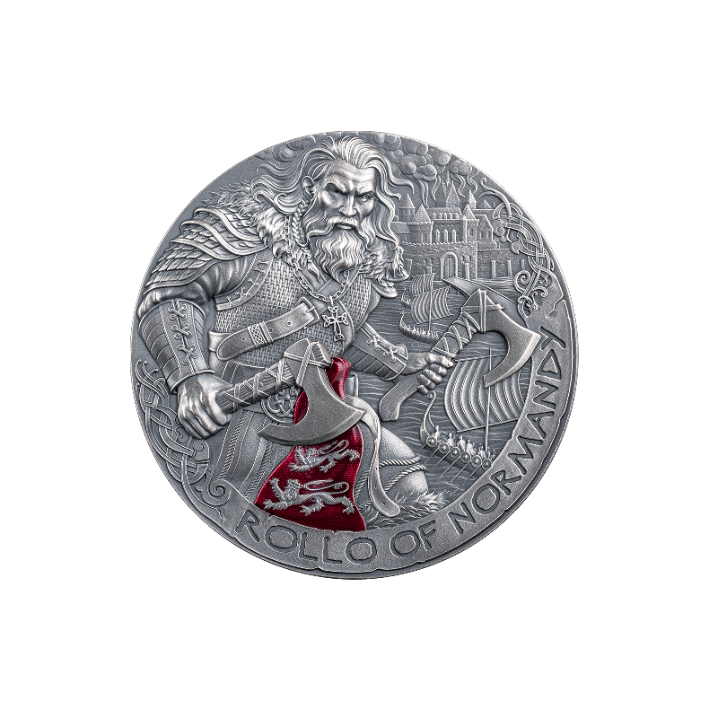 Srebrna Moneta The Way to Valhalla:Rollo of Normandy 2026, 2 uncje - rewers