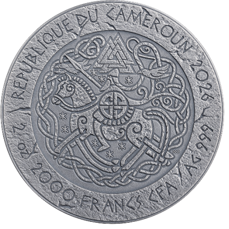 Srebrna Moneta The Way to Valhalla:Rollo of Normandy 2026, 2 uncje - rewers