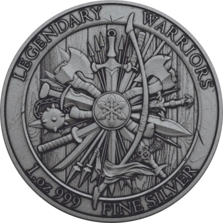 Srebrny Medal Legendary Warriors: Sitting Bull Color, 1 uncja - rewers