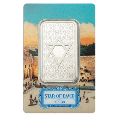 Srebrna Sztabka Gwiazda Dawida PAMP, 1 uncja
