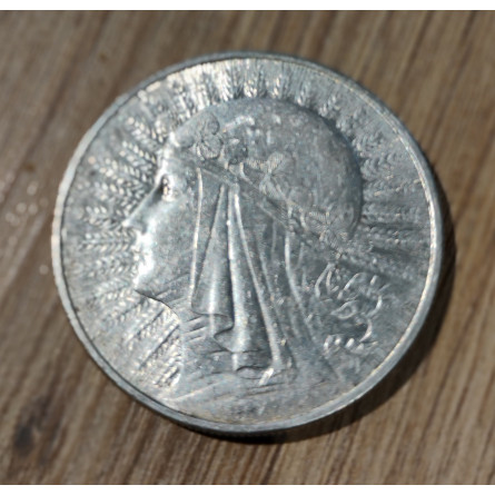 Srebrna Moneta 10zł Głowa Kobiety 1932-1933, 22g front