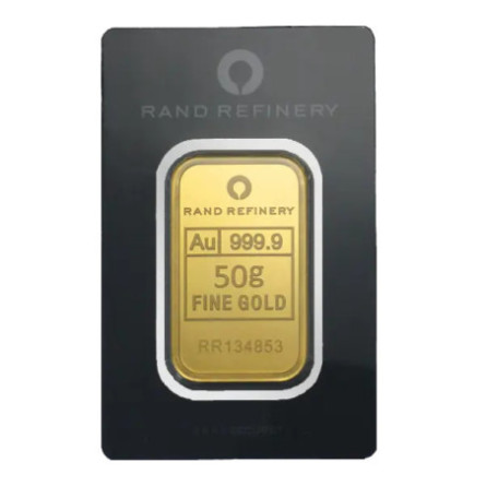 Złota Sztabka Inwestycyjna Loxodonta Africana Rand Rafinery 50g