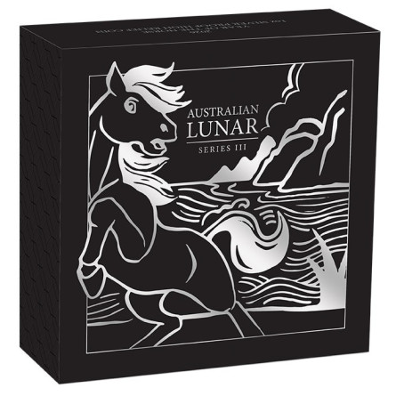 Silver Lunar III Year of the Horse 2026 High Relief Coin, 1 oz.