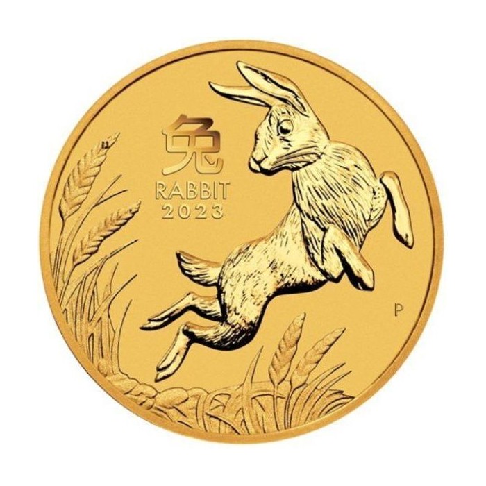 Złota Moneta Lunar III Rok Królika 2023, 1 uncja - rewers