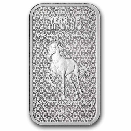 Srebrna Sztabka Year of the Horse 2026, 1 uncja - front