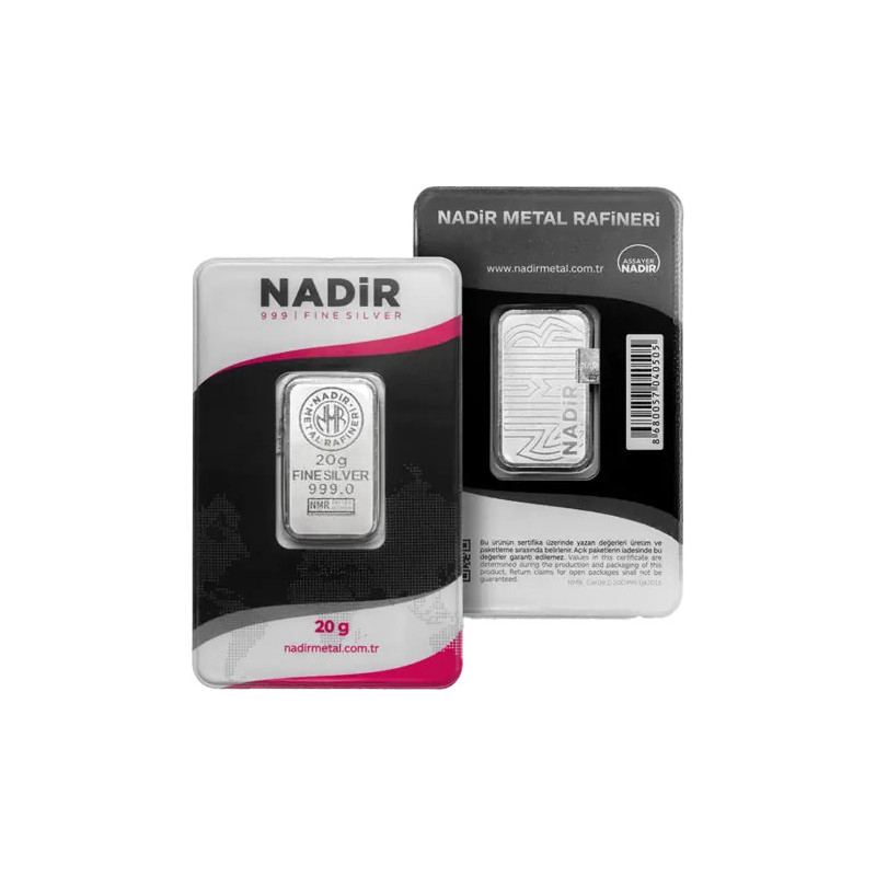 Sztabka srebra 20g | Nadir Metal Rafineri