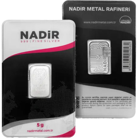 Sztabka srebra 5g | Nadir Metal Rafineri